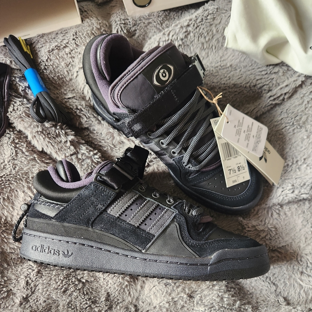 NWT Adidas Bad Bunny Black Forum M7.5/W8.5
